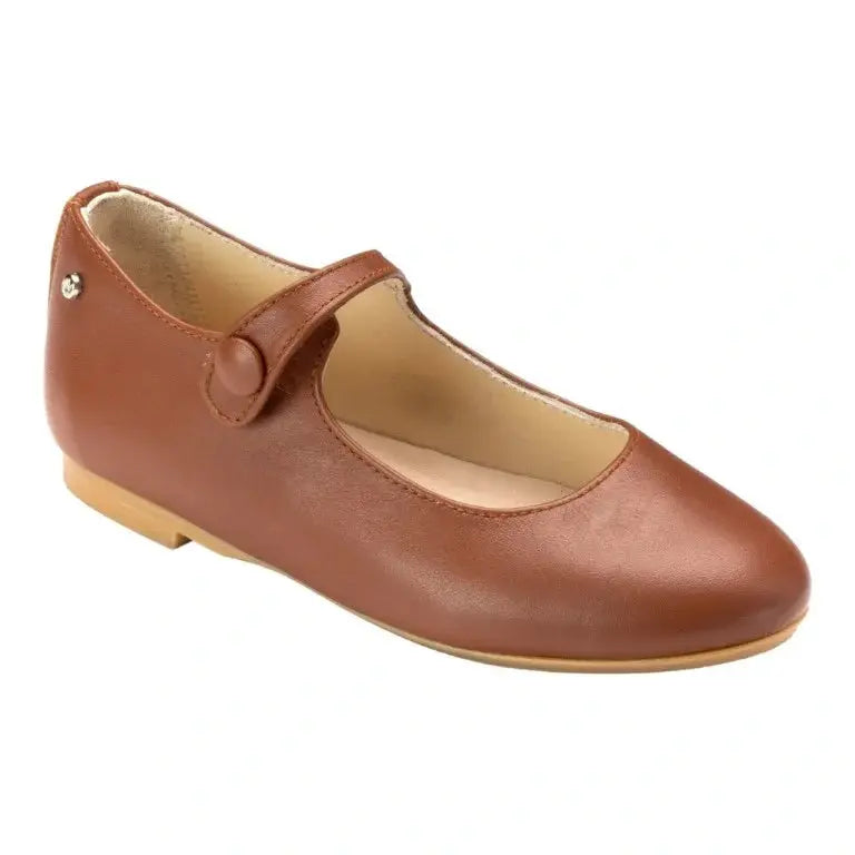 Tan soft leather strap for girl by Manuela de Juan - CUVT