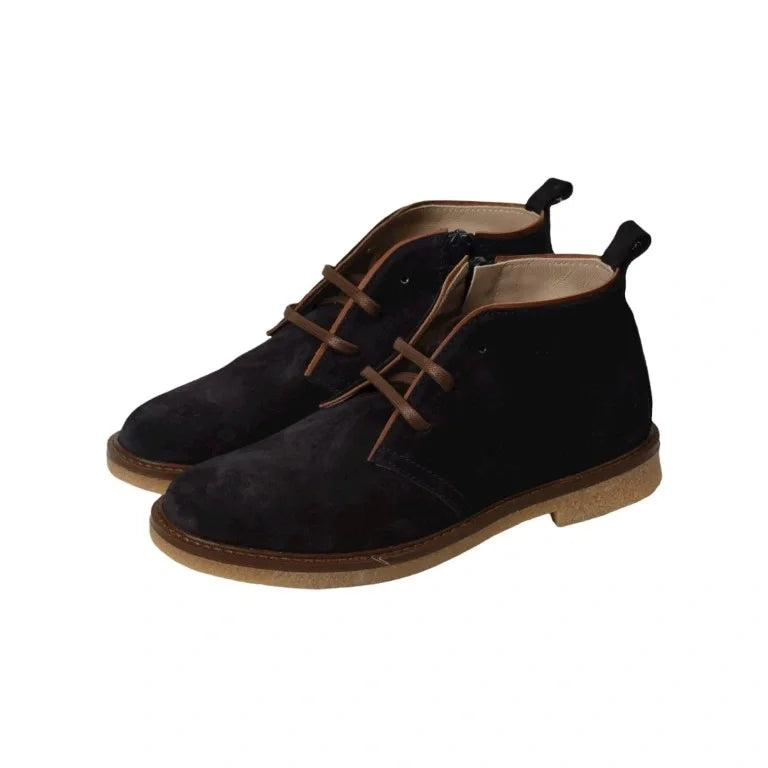 Navy Suede Bootie for Girl by Manuela de Juan - stylish and comfortable bootie for girls