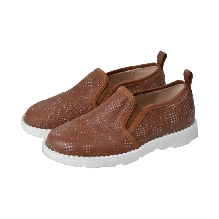 Tan Soft Leather Sneaker for Boy/Girl by Manuela de Juan