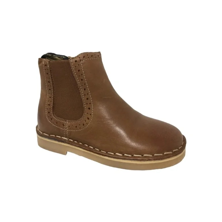 Soft brown leather bootie for boys and girls by Young Soles