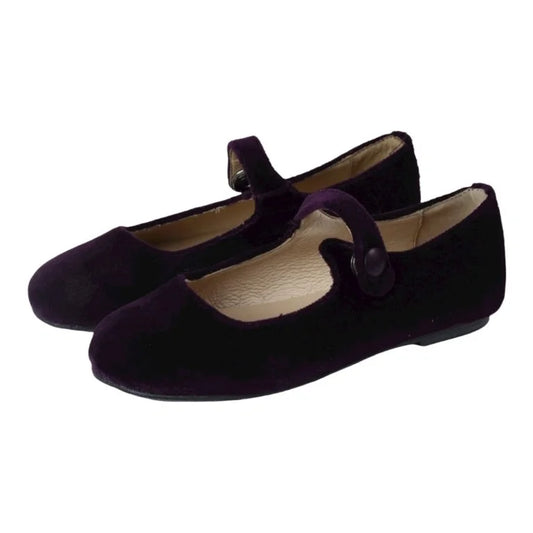 Elegant Bordo Velvet Strap for girls by Manuela de Juan - perfect for dressy occasions.