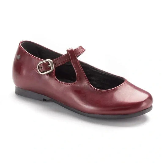 Bordo Patent Leather Strap for Girl by Manuela de Juan - Elegant T-strap shoes for girls