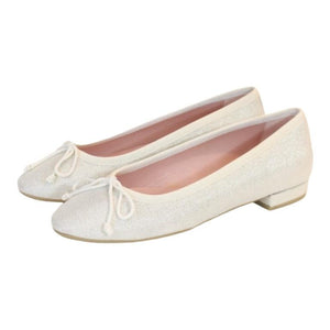 48754 - Beige Soft Leather Flats for Teen/Women by Pretty Ballerinas
