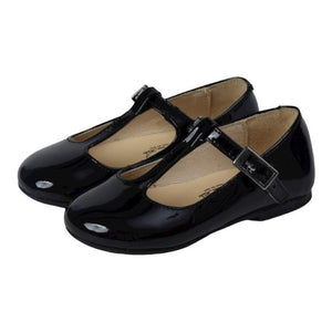 Charlotte - Black Patent Leather Strap for Girl by Manuela de Juan