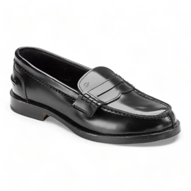 1212 - Black Polished Leather Hard Loafer for Boy/Girl by Galluci Galluci