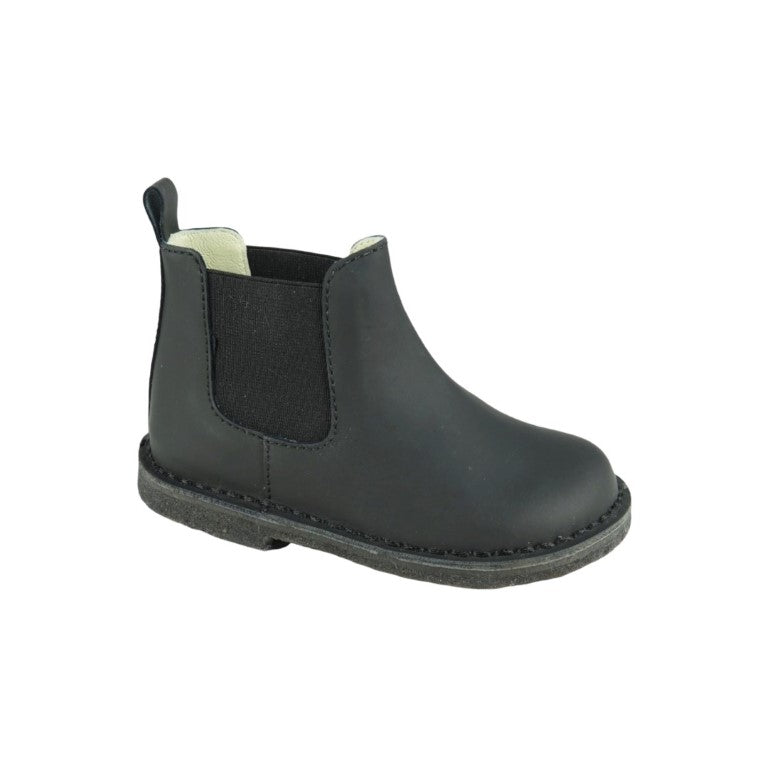 Black Sahara Leather Bootie for Boy/Girl by London Kids – London Kids Shoes