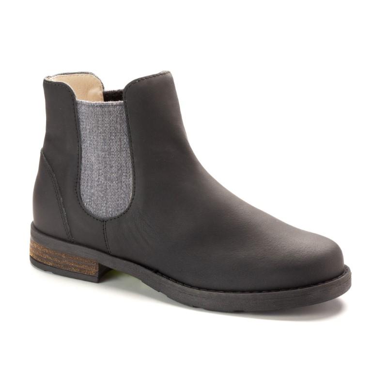 3021 - Black Sahara Leather Bootie for Girl by London Kids