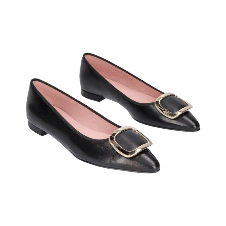 50070 - Black Soft Leather Flats for Teen/Women by Pretty Ballerinas