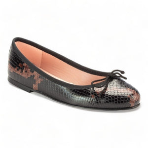37650 - Black Soft Leather Flats for Teen/Women by Pretty Ballerinas