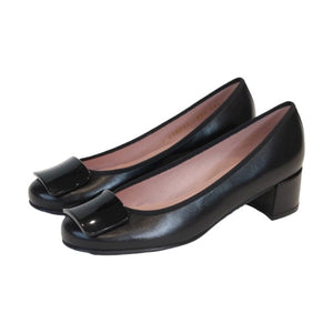 48901 - Black Soft Leather Heel for Teen/Women by Pretty Ballerinas