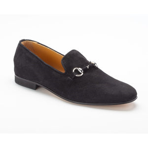 2049 - Black Suede Flat Loafer for Girl by Galluci