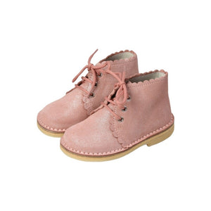 530 - Blush Glittzy Leather Lace for Toddler/Girl by London Kids