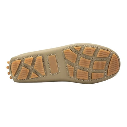 Sole of Taupe Sahara Leather Soft Loafer for girl by London Kids - stylish and comfortable summer footwear for girls.