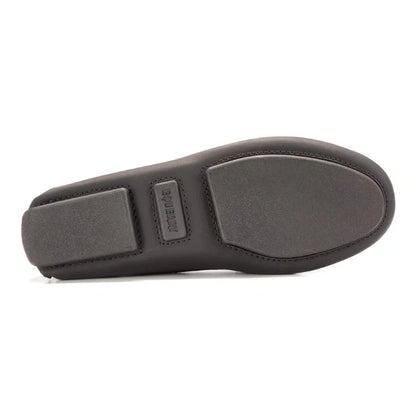 Sole of Black Sahara Leather Soft Loafer for Girl by London Kids - trendy and comfortable loafers for girls