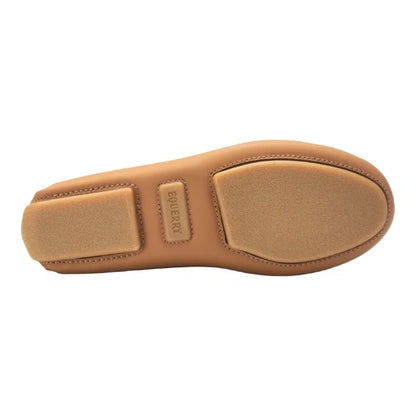 Sole of Tan Sahara Leather Soft Loafer for Girl by London Kids - Tan loafers for girls