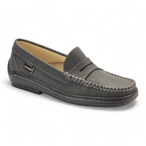 2512 - Gray Sahara Leather Soft Loafer for Girl by London Kids