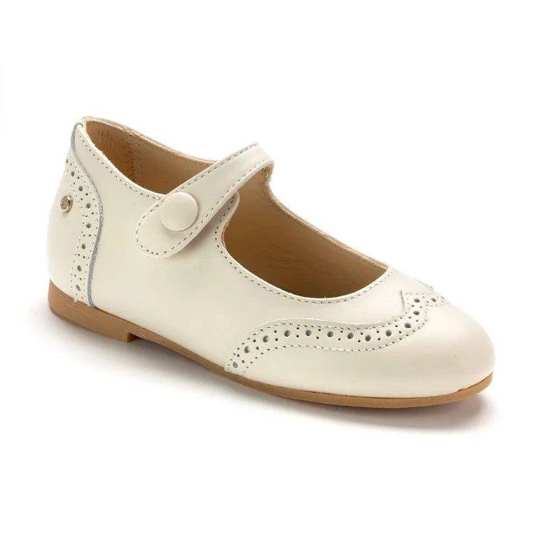 Beige Soft Leather Strap for Girl by Manuela de Juan - Girl's Dress Strap