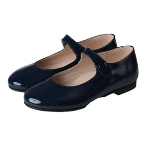 1314 - Navy Patent Leather Strap for Girl by London Kids