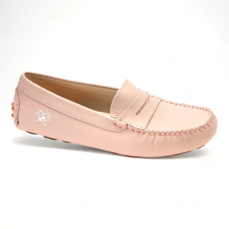 2582 - Nude Sahara Leather Soft Loafer for Girl by London Kids