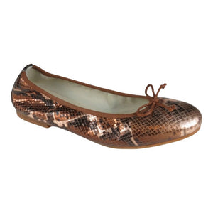 1536 - Tan Soft Leather Flats for Girl by London Kids