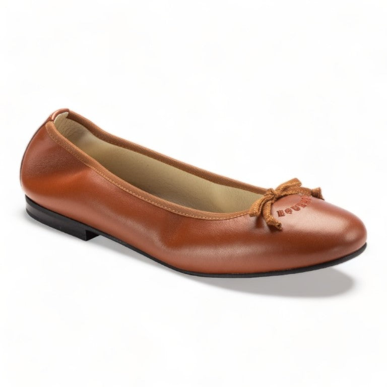 1628 - Tan Soft Leather Flats for Girl/Teen/Women by London Kids
