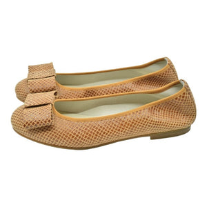 1412 - Tan Soft Leather Flats for Girl/Teen/Women by London Kids