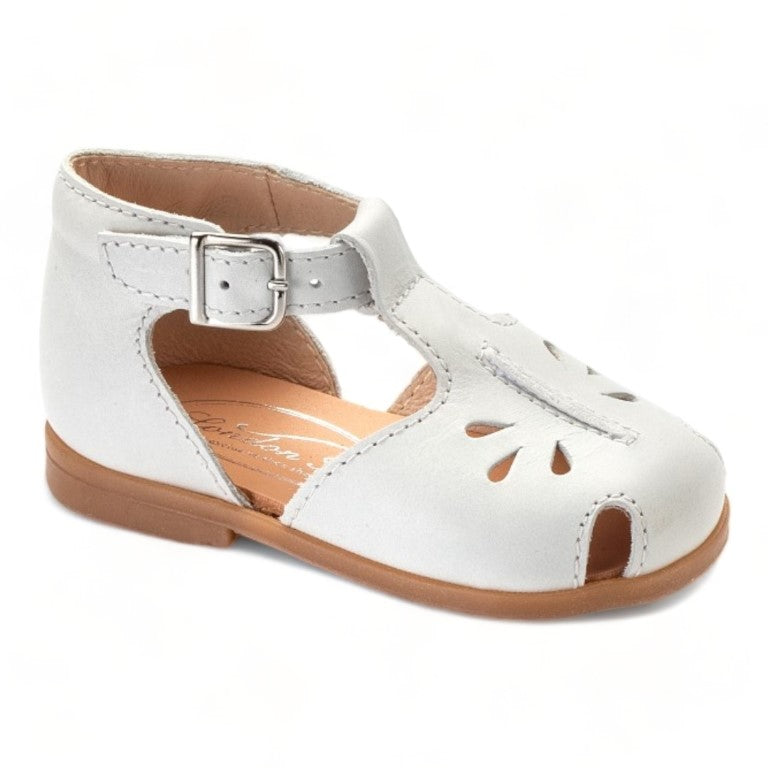 Giselle - White Soft Leather Strap for Toddler by Beberlis